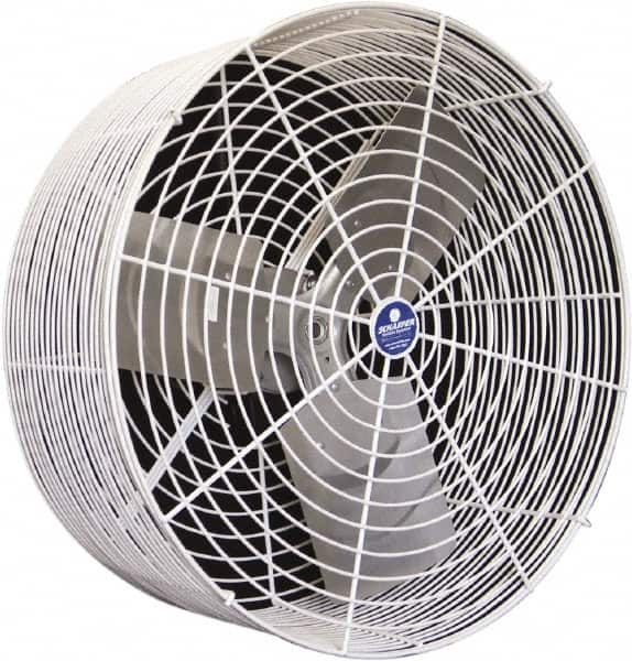 Schaefer Ventilation Equipment - 24" Blade, 1/2 hp, 7,860 CFM, Variable Speed Industrial Circulation Fan - Ceiling Mount, 1 Speed - Americas Industrial Supply