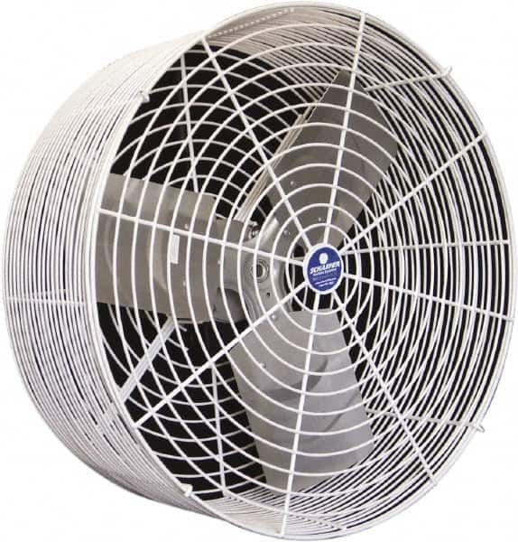 Schaefer Ventilation Equipment - 20" Blade, 1/2 hp, 5,830 CFM, Industrial Circulation Fan - Ceiling Mount, 1 Speed - Americas Industrial Supply