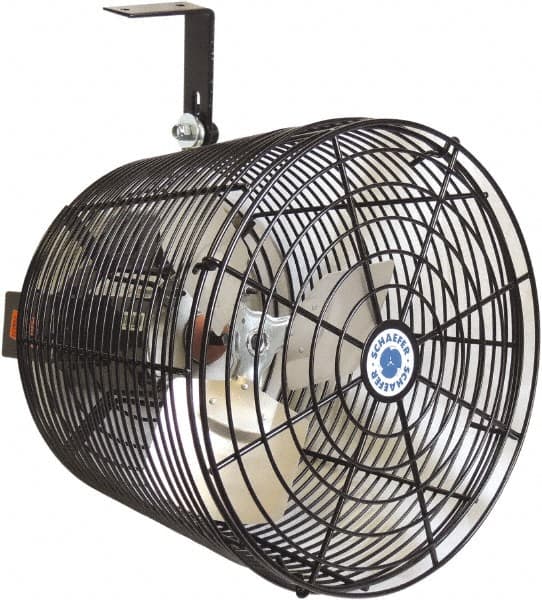 Schaefer Ventilation Equipment - 12" Blade, 1/10 hp, 1,470 CFM, Variable Speed Industrial Circulation Fan - Ceiling Mount, 1 Speed - Americas Industrial Supply