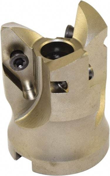 Millstar - 3 Inserts, 42mm Cut Diam, 16mm Arbor Diam, Indexable Square-Shoulder Face Mill - 0/90° Lead Angle, 55mm High, VCGT Insert Compatibility, Series ASMN - Americas Industrial Supply
