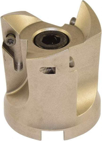 Millstar - 3 Inserts, 2" Cut Diam, 3/4" Arbor Diam, Indexable Square-Shoulder Face Mill - 93° Lead Angle, 2-1/8" High, VCGT Insert Compatibility, Series ASMC - Americas Industrial Supply