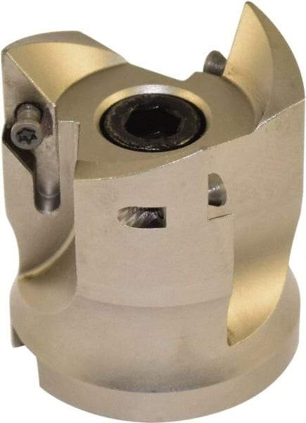 Millstar - 3 Inserts, 50mm Cut Diam, 22mm Arbor Diam, Indexable Square-Shoulder Face Mill - 0/90° Lead Angle, 55mm High, VCGT Insert Compatibility, Series ASMN - Americas Industrial Supply