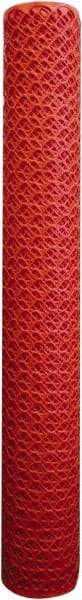 Tenax - 100' Long x 4' High, Orange Temporary Warning Barrier Fence - 1-1/2" x 1-1/2" Mesh - Americas Industrial Supply