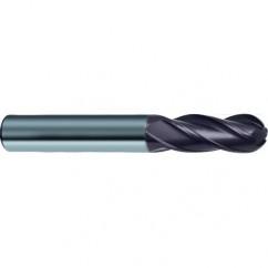 25mm Dia. - 121mm OAL 4 FL Variable Helix Nano-A Carbide Ball Nose End Mill - Americas Industrial Supply