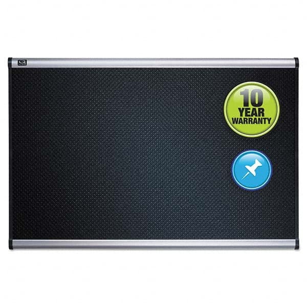 Quartet - Cork Bulletin Boards Style: Embossed Foam Bulletin Color: Black - Americas Industrial Supply