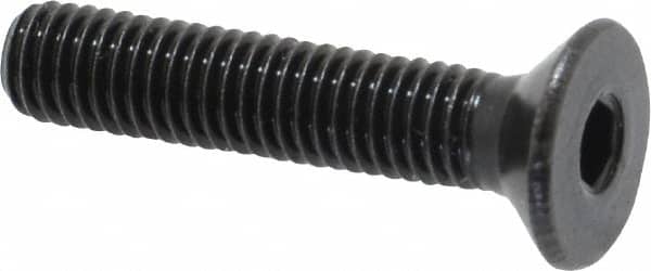 Holo-Krome - M5x0.80 Metric Coarse Hex Socket Drive, 90° Flat Screw - Grade 12.9 Alloy Steel, Black Oxide Finish, Fully Threaded, 25mm OAL - Americas Industrial Supply