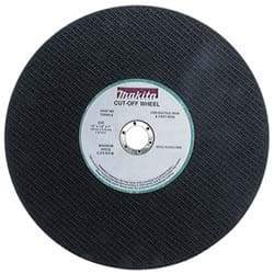 Makita - 14" Cutoff Wheel - 1/8" Thick, 1" Arbor, 5,000 Max RPM, Use with Gas Powered Saws - Americas Industrial Supply