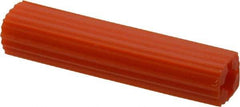 Value Collection - 3/8" Diam, 3/8" Drill, 2-1/2" OAL, 1-1/8" Min Embedment Plug Concrete Anchor - Plastic - Americas Industrial Supply