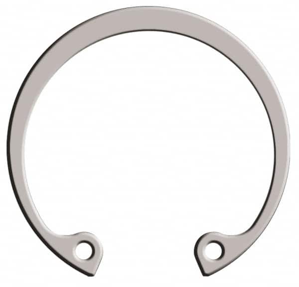 Rotor Clip - 0.062" Thick, Passivated Finish, Stainless Steel Snap Internal Retaining Ring - 0.068" Groove Width, 0.05" Groove Depth, 1.725" Groove Diam, Grade 15-7 Grade 632 - Americas Industrial Supply