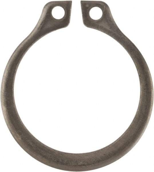 Rotor Clip - 0.53" Groove Diam, 9/16" Shaft Diam, Zinc-Plated Stainless Steel, Snap External Retaining Rings - 0.039" Groove Width, 0.016" Groove Depth, 0.035" Ring Thickness, Grade 15-7 Grade 632 - Americas Industrial Supply