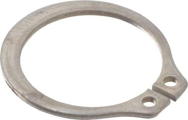Rotor Clip - 0.559" Groove Diam, 19/32" Shaft Diam, Zinc-Plated Stainless Steel, Snap External Retaining Rings - 0.039" Groove Width, 0.017" Groove Depth, 0.035" Ring Thickness, Grade 15-7 Grade 632 - Americas Industrial Supply