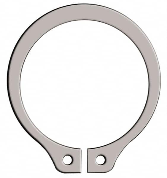Rotor Clip - 1.529" Groove Diam, 1-5/8" Shaft Diam, Zinc-Plated Stainless Steel, Snap External Retaining Rings - 0.068" Groove Width, 0.048" Groove Depth, 0.062" Ring Thickness, Grade 15-7 Grade 632 - Americas Industrial Supply