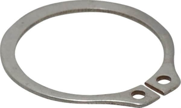 Rotor Clip - 0.94" Groove Diam, 1" Shaft Diam, Zinc-Plated Stainless Steel, Snap External Retaining Rings - 0.046" Groove Width, 0.03" Groove Depth, 0.042" Ring Thickness, Grade 15-7 Grade 632 - Americas Industrial Supply