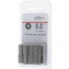 Wiha - 8mm Hex Screwdriver Bit - 1/4" Drive, 1" OAL - Americas Industrial Supply