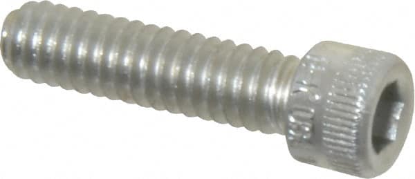 Holo-Krome - 1/4-20 UNC Hex Socket Drive, Socket Cap Screw - Alloy Steel, Zinc-Plated Finish, Fully Threaded, 1" Length Under Head - Americas Industrial Supply