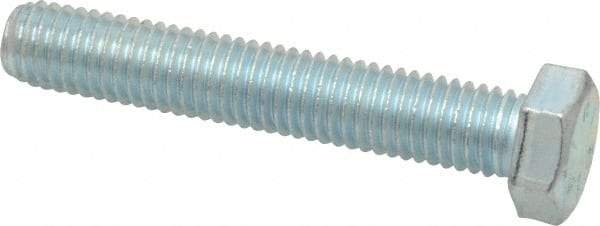 Made in USA - 1/2-13 UNC, 3" Length Under Head Hex Head Cap Screw - Fully Threaded, Grade 5 Steel, Zinc-Plated Finish, 3/4" Hex - Americas Industrial Supply