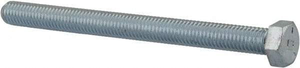 Value Collection - 1/2-13 UNC, 6" Length Under Head Hex Head Cap Screw - Fully Threaded, Grade 5 Steel, Zinc-Plated Finish, 3/4" Hex - Americas Industrial Supply