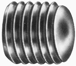 Value Collection - 1/4-20 UNC, 1" OAL, Oval Point Set Screw - Grade Austenitic A2 Stainless Steel, 1/8" Key - Americas Industrial Supply