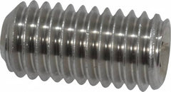 Value Collection - 1/2-13 UNC, 1" OAL, Cup Point Set Screw - Grade 18-8 Stainless Steel, 1/4" Key - Americas Industrial Supply