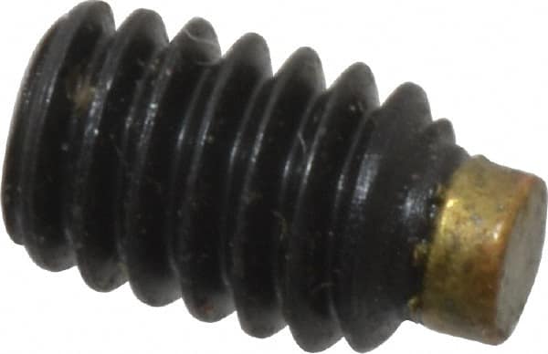 Made in USA - #8-32 UNC, 1/4" Length of Thread, Soft Tip Point Set Screw - Grade 8 Alloy Steel - Americas Industrial Supply