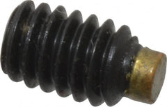 Made in USA - #8-32 UNC, 1/4" Length of Thread, Soft Tip Point Set Screw - Grade 8 Alloy Steel - Americas Industrial Supply
