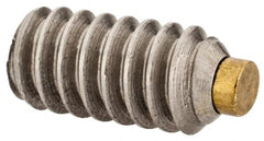 Made in USA - #10-24 UNC, 3/8" Length of Thread, Soft Tip Point Set Screw - Grade 18-8 Stainless Steel - Americas Industrial Supply