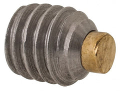 Made in USA - #10-32 UNF, 3/16" Length of Thread, Soft Tip Point Set Screw - Grade 18-8 Stainless Steel - Americas Industrial Supply