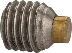 Made in USA - 1/4-28 UNF, 1/4" Length of Thread, Soft Tip Point Set Screw - Grade 18-8 Stainless Steel - Americas Industrial Supply