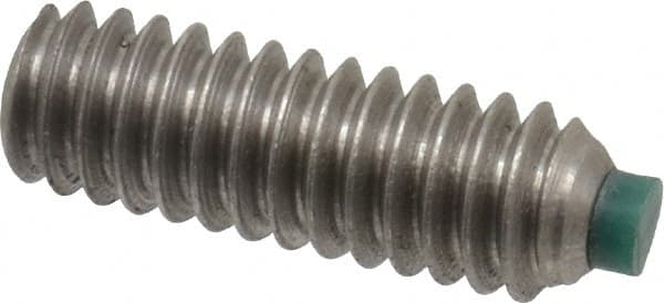 Made in USA - 1/4-20 UNC, 3/4" Length of Thread, Soft Tip Point Set Screw - Grade 18-8 Stainless Steel - Americas Industrial Supply