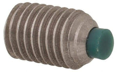 Made in USA - 1/4-28 UNF, 3/8" Length of Thread, Soft Tip Point Set Screw - Grade 18-8 Stainless Steel - Americas Industrial Supply