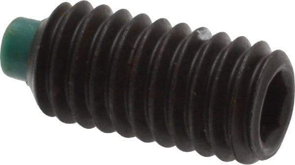 Made in USA - 3/8-16 UNC, 3/4" Length of Thread, Soft Tip Point Set Screw - Grade 8 Alloy Steel - Americas Industrial Supply