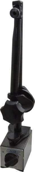 Noga - 220 Lb Magnetic Force, Fine Adjustment Indicator Positioner & Holder with Base - Post & Clamp, Rectangular Base, 55mm Base Height, 70mm Base Length, 2" Base Width - Americas Industrial Supply
