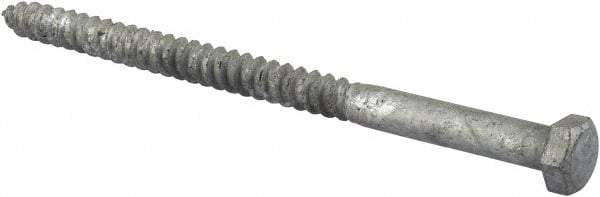 Value Collection - 3/8" Screw, 6" Length Under Head, Steel, Hex Head Lag Screw - Hot Dipped Galvanized, AISI 1006, ASME B18.2.1 Fastner, Grade 1006-1022 - Americas Industrial Supply