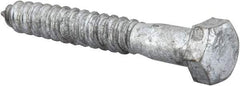 Value Collection - 1/2" Screw, 3-1/2" Length Under Head, Steel, Hex Head Lag Screw - Hot Dipped Galvanized, AISI 1006, ASME B18.2.1 Fastner, Grade 1006-1022 - Americas Industrial Supply
