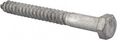 Value Collection - 1/2" Screw, 5" Length Under Head, Steel, Hex Head Lag Screw - Hot Dipped Galvanized, AISI 1006, ASME B18.2.1 Fastner, Grade 1006-1022 - Americas Industrial Supply