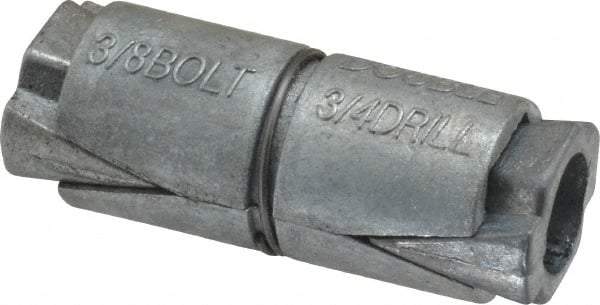 Value Collection - 3/8" Diam, 3/4" Drill, 1-1/2" OAL, Double Expansion Concrete Anchor - Zinc - Americas Industrial Supply