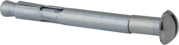 Value Collection - 3/8" Diam, 3/8" Drill, 3-15/16" OAL, 3-3/8" Min Embedment Sleeve Concrete Anchor - Steel, Zinc-Plated Finish, Round Head - Americas Industrial Supply