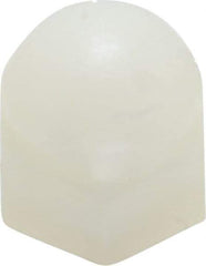 Made in USA - #8-32 UNC, 5/16" Width Across Flats, Uncoated Nylon Acorn Nut - 3/8" Overall Height - Americas Industrial Supply