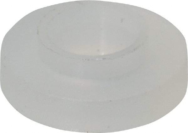 Made in USA - #4 Screw, 1/32" Shoulder Length, Nylon Shoulder Washer - Natural, 0.235" Flange Diam, 3/64" Flange Thickness, 0.115" ID, 0.145" OD - Americas Industrial Supply