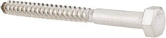 Value Collection - 5/16" Screw, 3-1/2" Length Under Head, Stainless Steel, Hex Head Lag Screw - Grade 18-8, Uncoated - Americas Industrial Supply