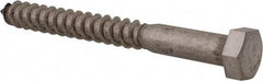 Value Collection - 3/8" Screw, 3-1/2" Length Under Head, Stainless Steel, Hex Head Lag Screw - Grade 18-8, Uncoated - Americas Industrial Supply