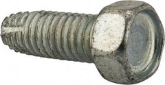 Value Collection - 3/8-16 UNC Thread, 1" Length Under Head, Hex Drive Steel Thread Cutting Screw - Hex Head, Grade 2, Point Type F, Zinc-Plated Finish - Americas Industrial Supply