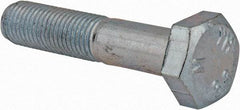 Value Collection - M10x1.25mm Metric Fine, 50mm Length Under Head Hex Head Cap Screw - Partially Threaded, Grade 8.8 Steel, Zinc-Plated Finish, 17mm Hex - Americas Industrial Supply