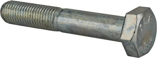 Value Collection - M10x1.25mm Metric Fine, 60mm Length Under Head Hex Head Cap Screw - Partially Threaded, Grade 8.8 Steel, Zinc-Plated Finish, 17mm Hex - Americas Industrial Supply