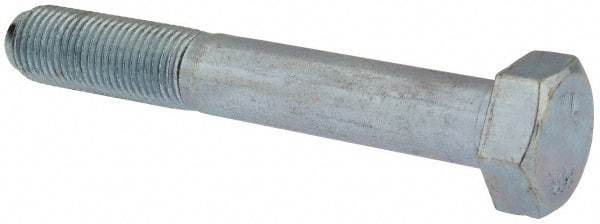 Value Collection - M12x1.25mm Metric Fine, 80mm Length Under Head Hex Head Cap Screw - Partially Threaded, Grade 8.8 Steel, Zinc-Plated Finish, 19mm Hex - Americas Industrial Supply