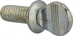 Value Collection - 5/16-18 Oval Shoulder Grade 2 Steel Thumb Screw - 3/4" OAL, Zinc-Plated Finish - Americas Industrial Supply