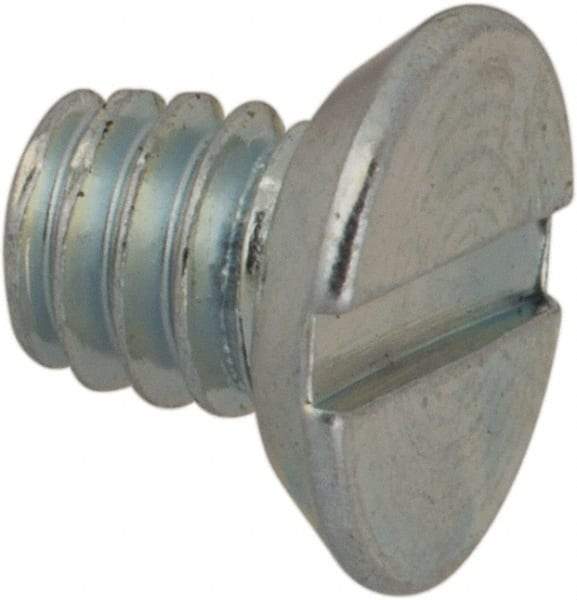 Value Collection - #5-40 UNC, 1/8" OAL Slotted Drive Machine Screw - Flat Undercut Head, Grade J82 Steel, Zinc-Plated Finish, Without Washer - Americas Industrial Supply