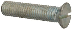 Value Collection - 1/2-13 UNC, 2-1/4" OAL Slotted Drive Machine Screw - Flat Head, Grade J82 Steel, Zinc-Plated Finish, Without Washer - Americas Industrial Supply