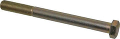 Made in USA - 3/8-24 UNF, 4" Length Under Head Hex Head Cap Screw - Partially Threaded, Grade 8 Alloy Steel, Zinc Yellow Dichromate Finish, 9/16" Hex - Americas Industrial Supply