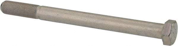 Made in USA - 3/8-24 UNF, 4-1/2" Length Under Head Hex Head Cap Screw - Partially Threaded, Grade 5 Steel, Zinc-Plated Finish, 9/16" Hex - Americas Industrial Supply